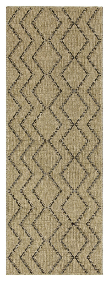 Earth GC_NTL1010 Jute/Black Indoor/Outdoor Area Rug