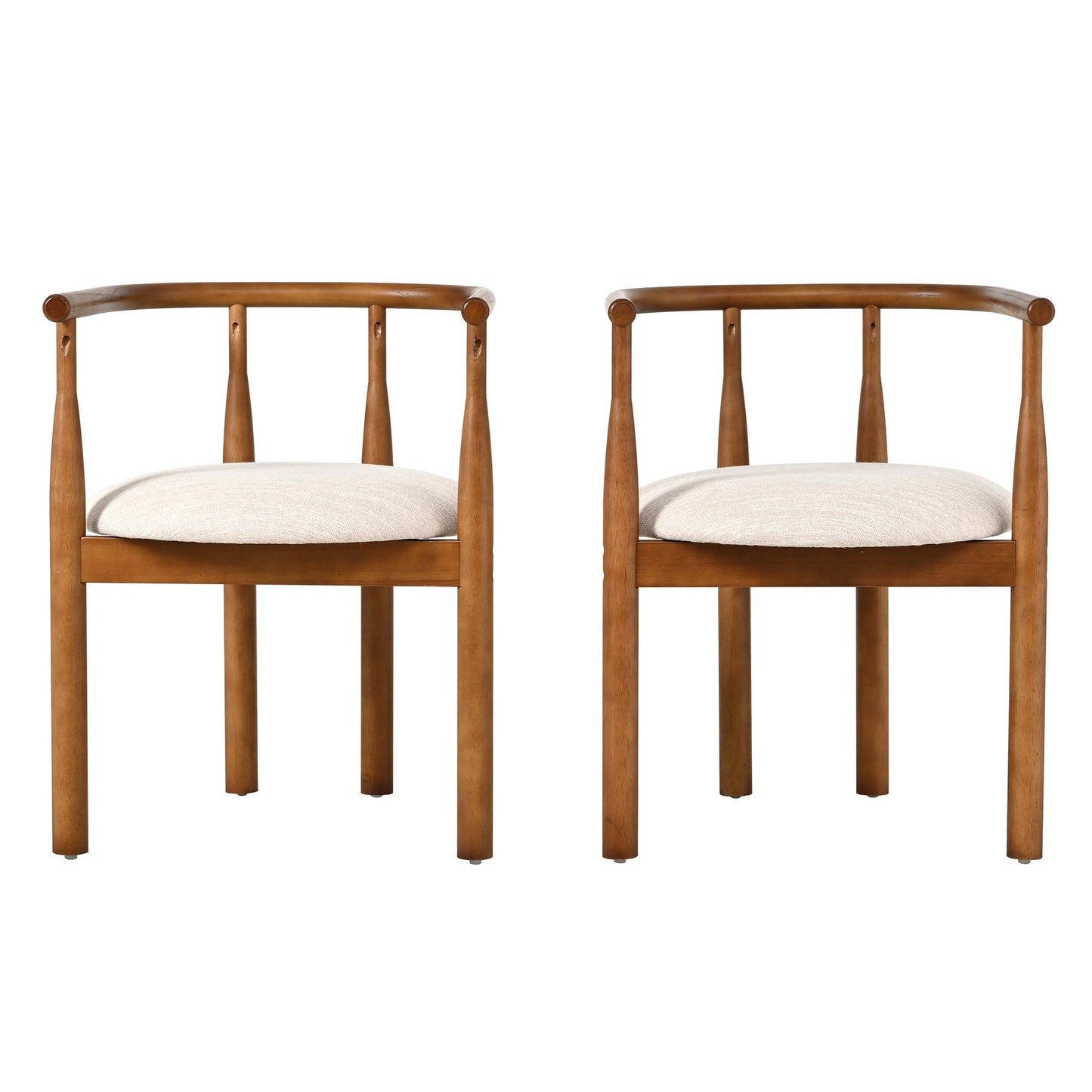 Modern Dining Chair Set of 2 with Solid Wood Legs
