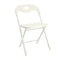 Folding Chairs, Stackable & Waterproof (Set of 4) - White