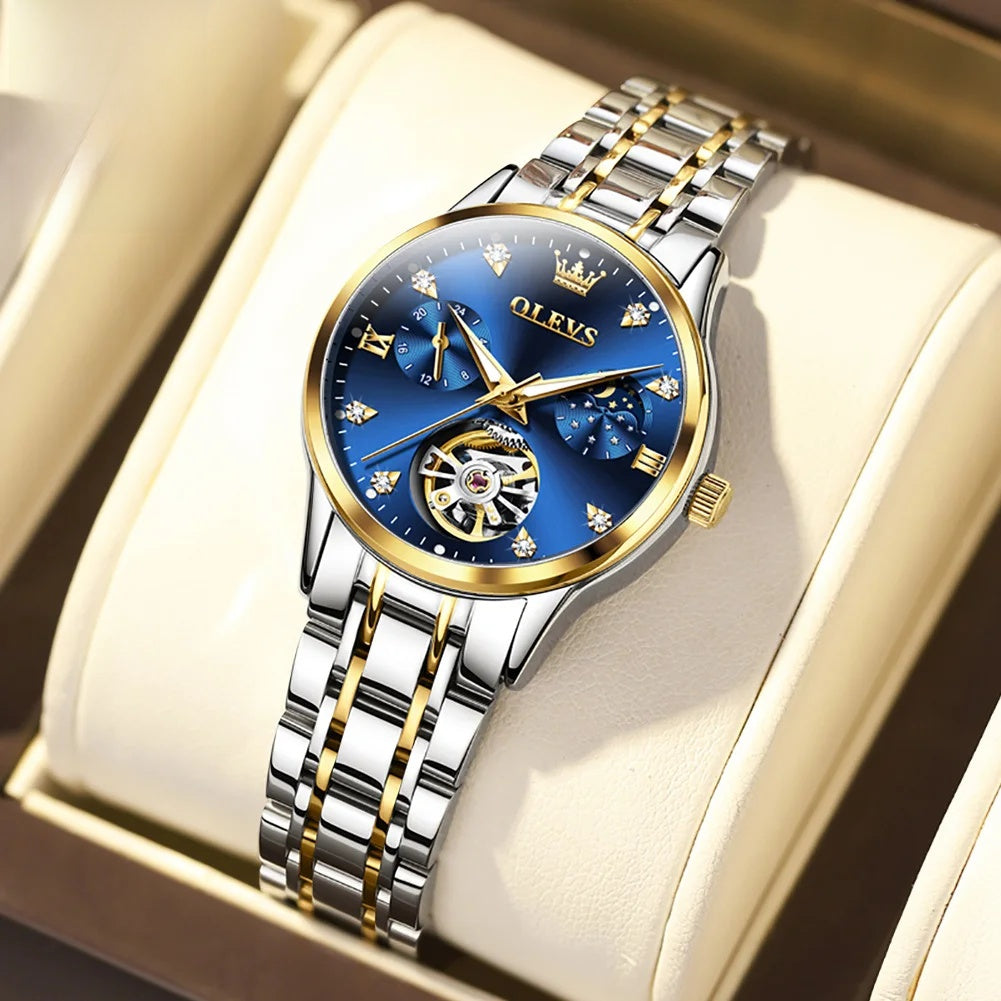 Women's Open-Heart Automatic Bracelet Watch