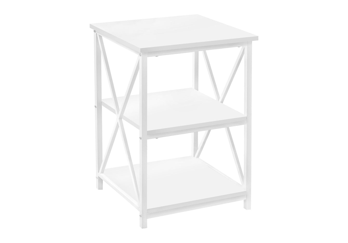 3 Tier Accent Table Side Marble Look Contemporary & Modern