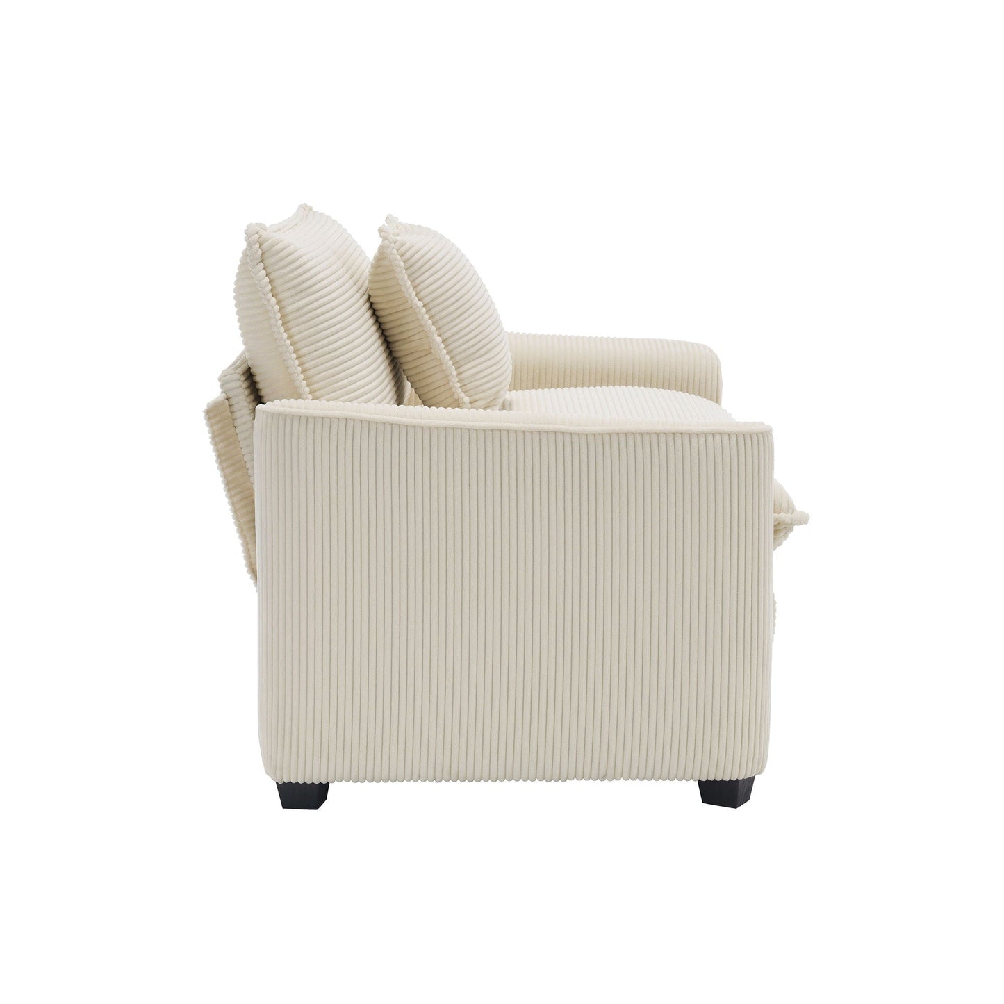 Modern Classic Fabric Single Chair Deep Seat Sofa With Pillow