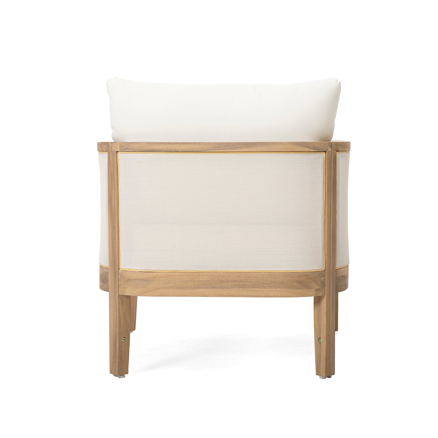 Set of 2 Outdoor Acacia Wood Patio Club Chairs