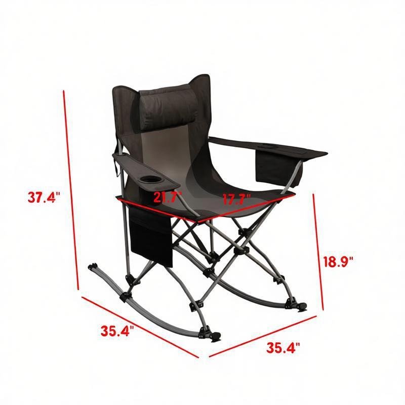 Set of 2 Folding Rocking Camping Chairs