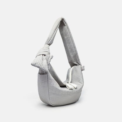 Elegant Folded Hobo Bag Ladies - Lightweight Large Capacity Shoulder Bag & Casual Cloth Crossbody Bag