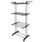 Clothes Drying Rack Rolling Collapsible Laundry Dryer Hanger Stand Rail Shelve_x000B__x000B_Wardrobe Clothing Drying Racks w/ Dual Side Wings