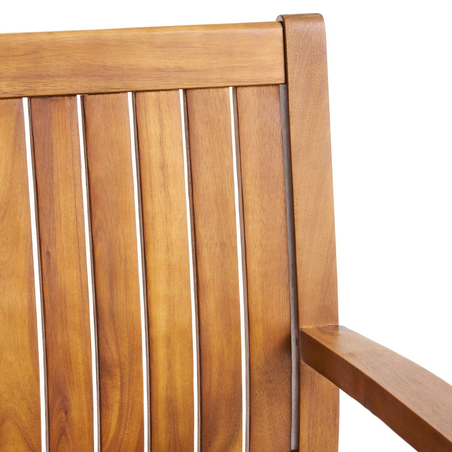 Amethyst Outdoor Dining Chair With Slat Design (Set of 2) - Natural