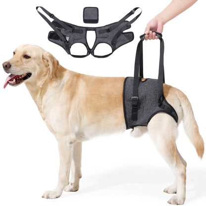 Adjustable Dog Lift Harness, Dog Sling For Large Dogs Lift Support And Rehab Harness For Weak Rear Legs, Soft Hind Leg Support Helps Senior, Injured, Disabled And After ACL Surgery Dogs