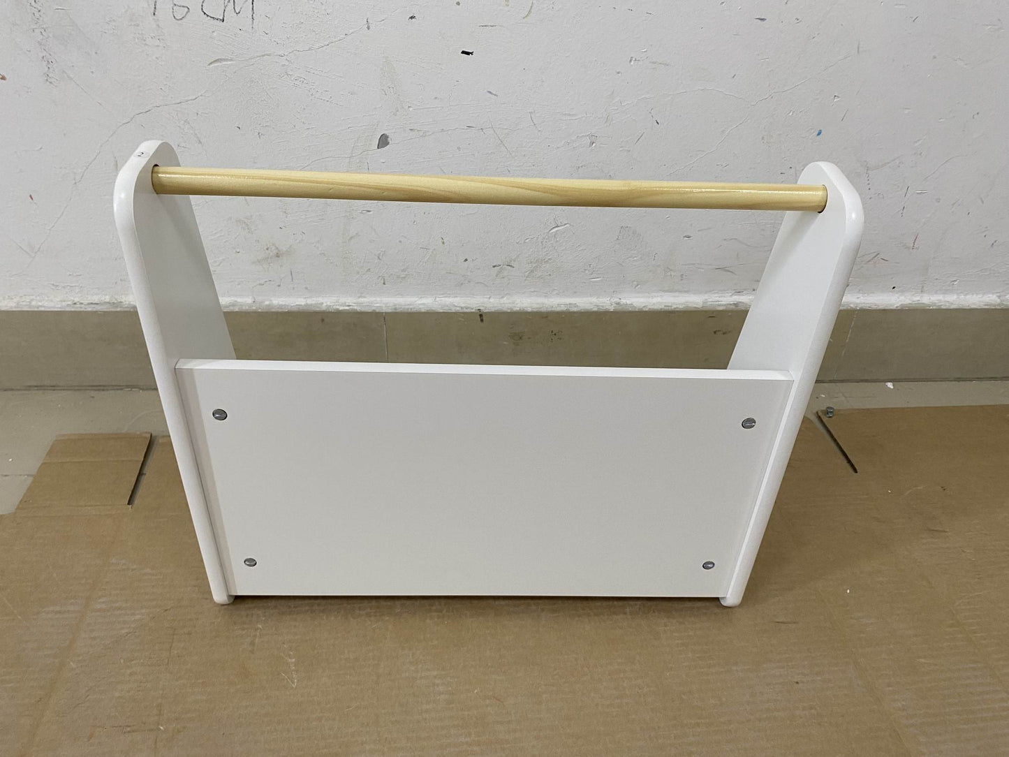 Kids Bookshelf with Wooden Handle - 2-Tier Front-Facing Toddler Bookcase