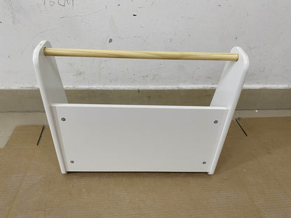 Kids Bookshelf with Wooden Handle - 2-Tier Front-Facing Toddler Bookcase