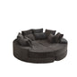Round Oversized Sofa Bed With 5 Throw Pillows