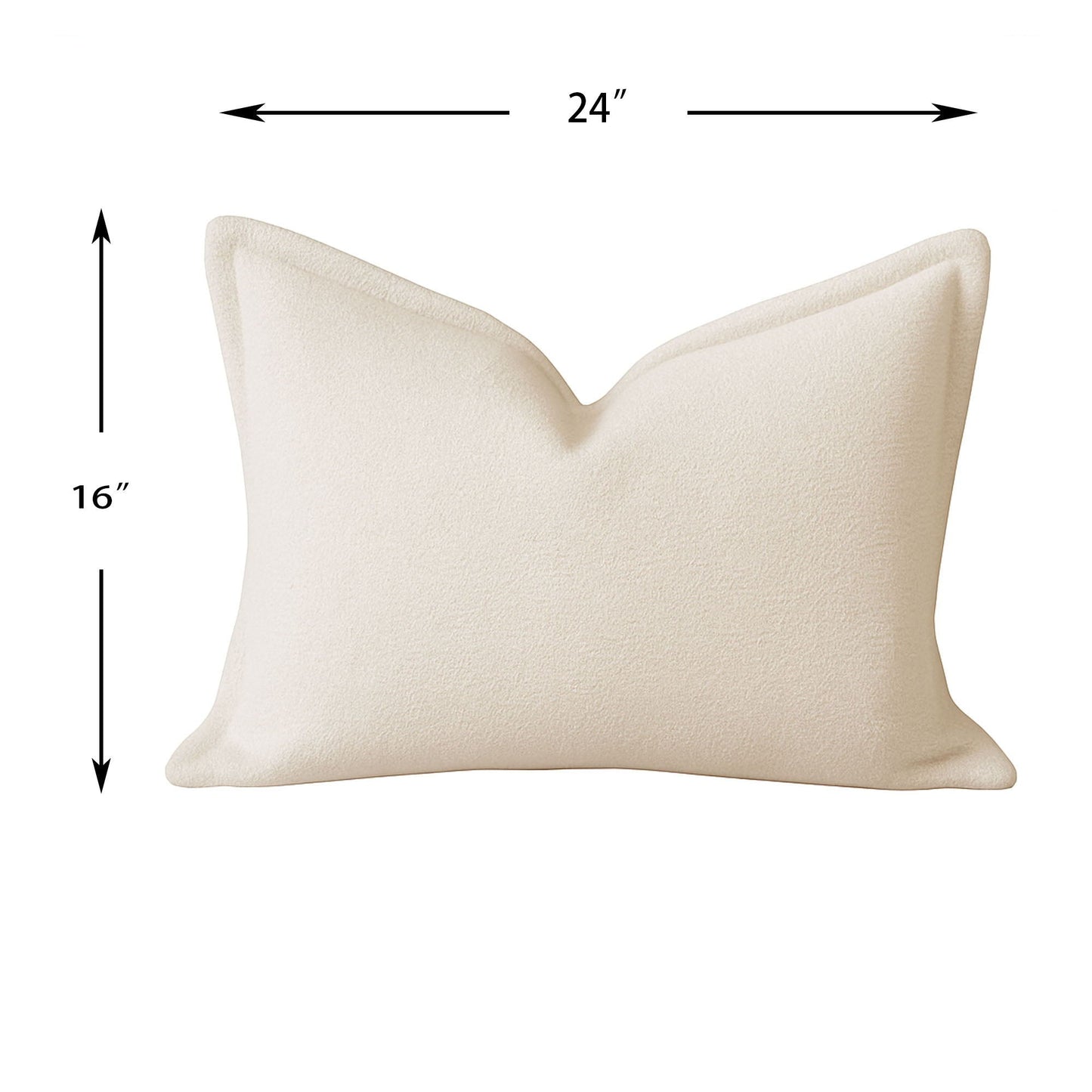 Homey Cozy Comfort Textured Throw Pillow - Ivory