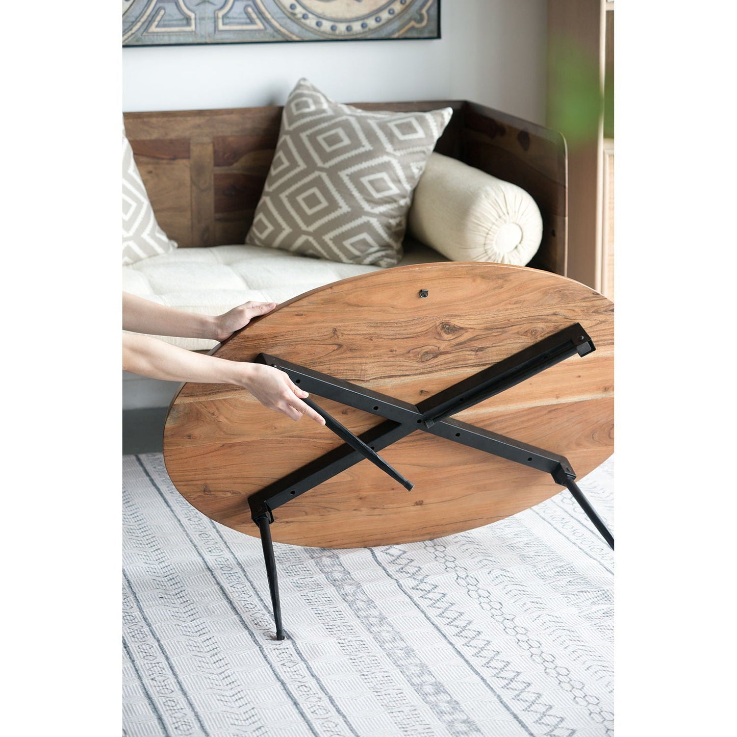 Oval Coffee Table - Brown