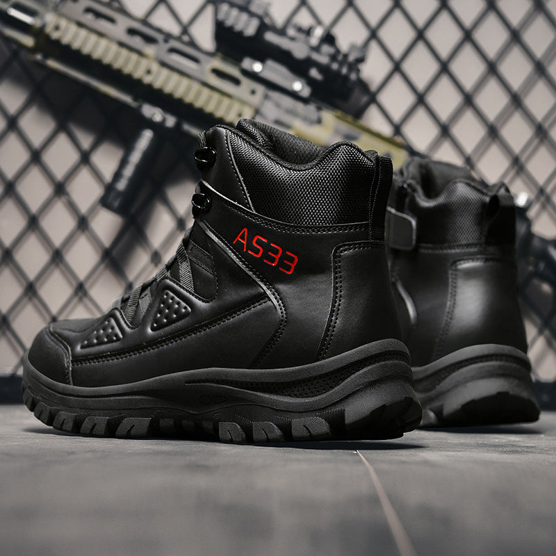 Outdoor Work Boots Combat Training Boots Low-top Lace-up