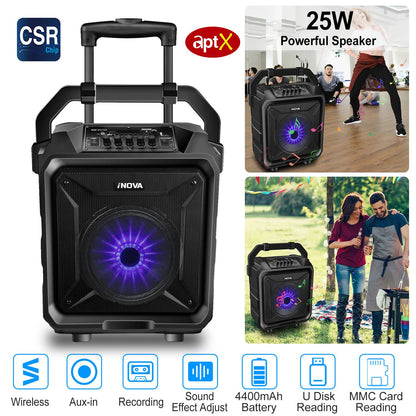 Portable Wireless Party Speaker with Disco Lighting