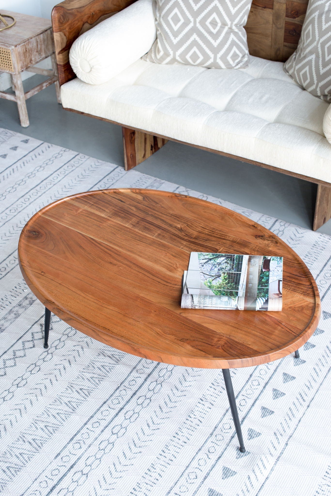 Oval Coffee Table - Brown