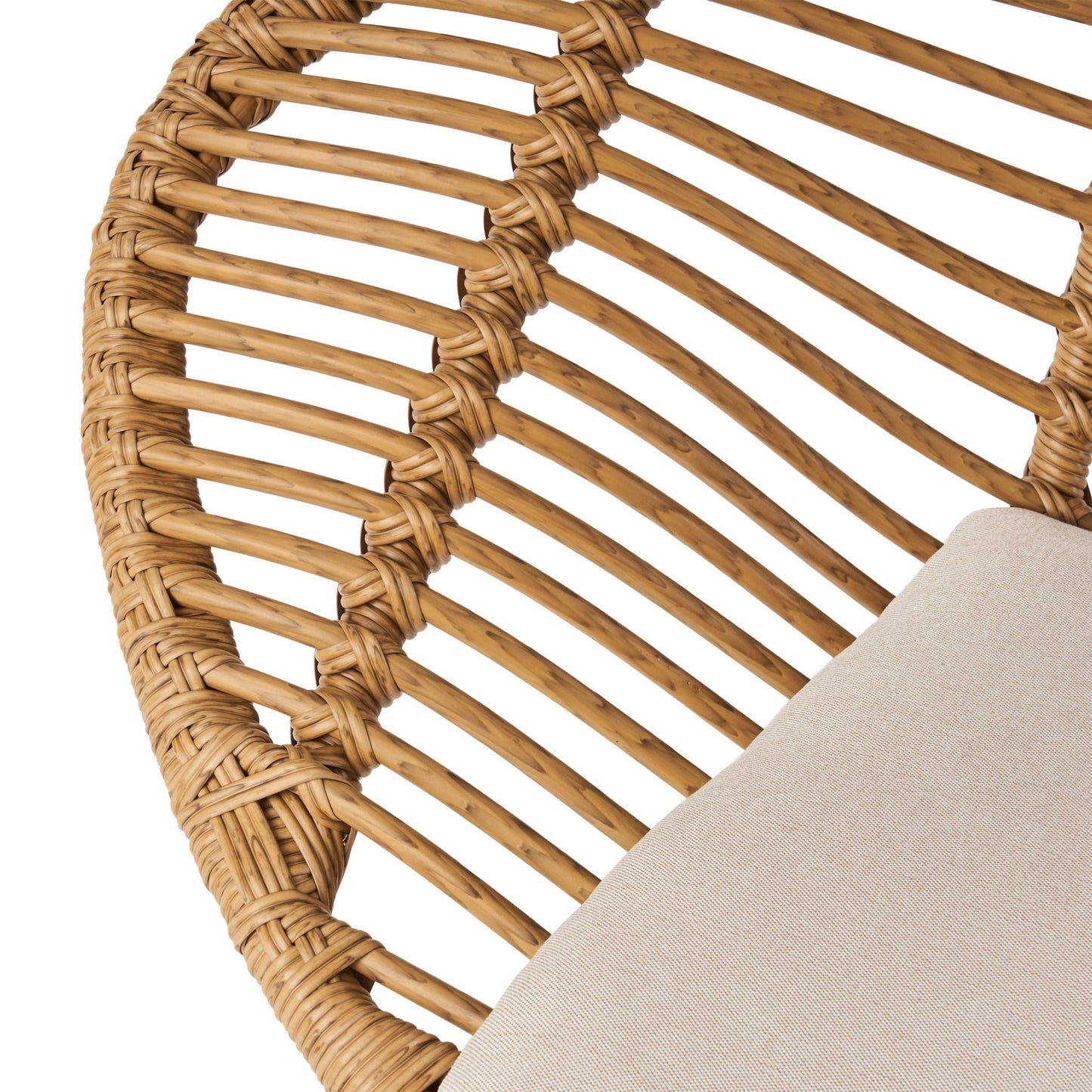 Cordella Outdoor Woven Wicker Chairs with Cushions, Set of 2