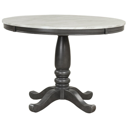 Dining Table - Gray - Faux Marble