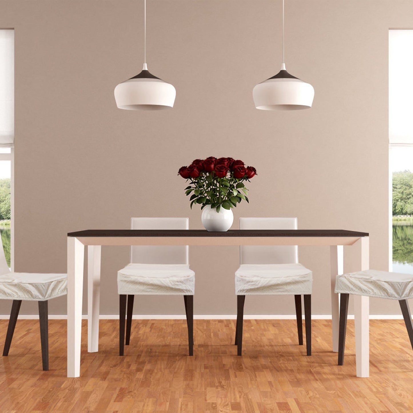 4Pack Waterproof Dining Chair Slipcovers Stretch Chair Seat Slipcovers Removable Washable Jacquard Seat Covers for Dining Room