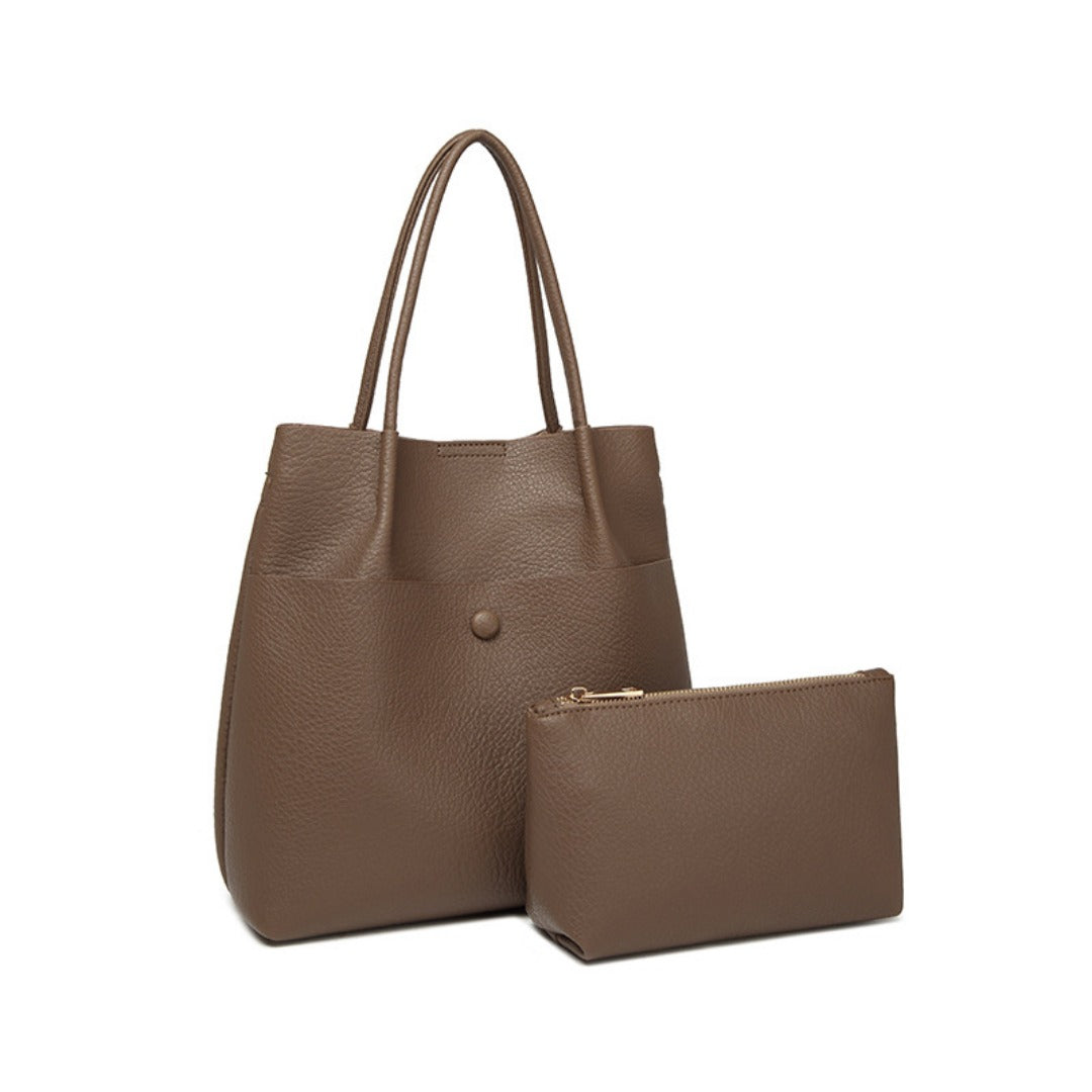College style tote bag, large capacity tote bag, simple versatile top handle purse, tote shoulder hobo bag