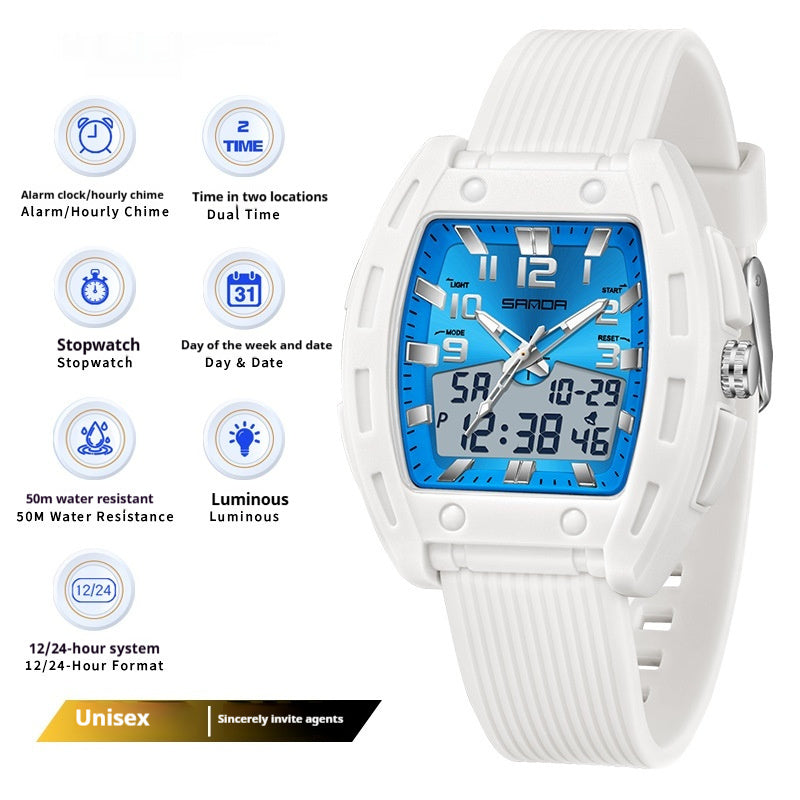 A Sporty Stylish And Energetic Unisex Bucket-style Wristwatch