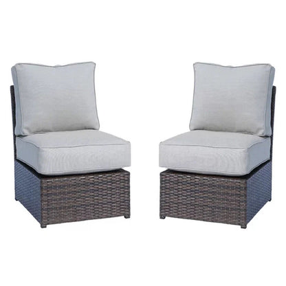 Modern Wicker Outdoor Seating Set With Cushions