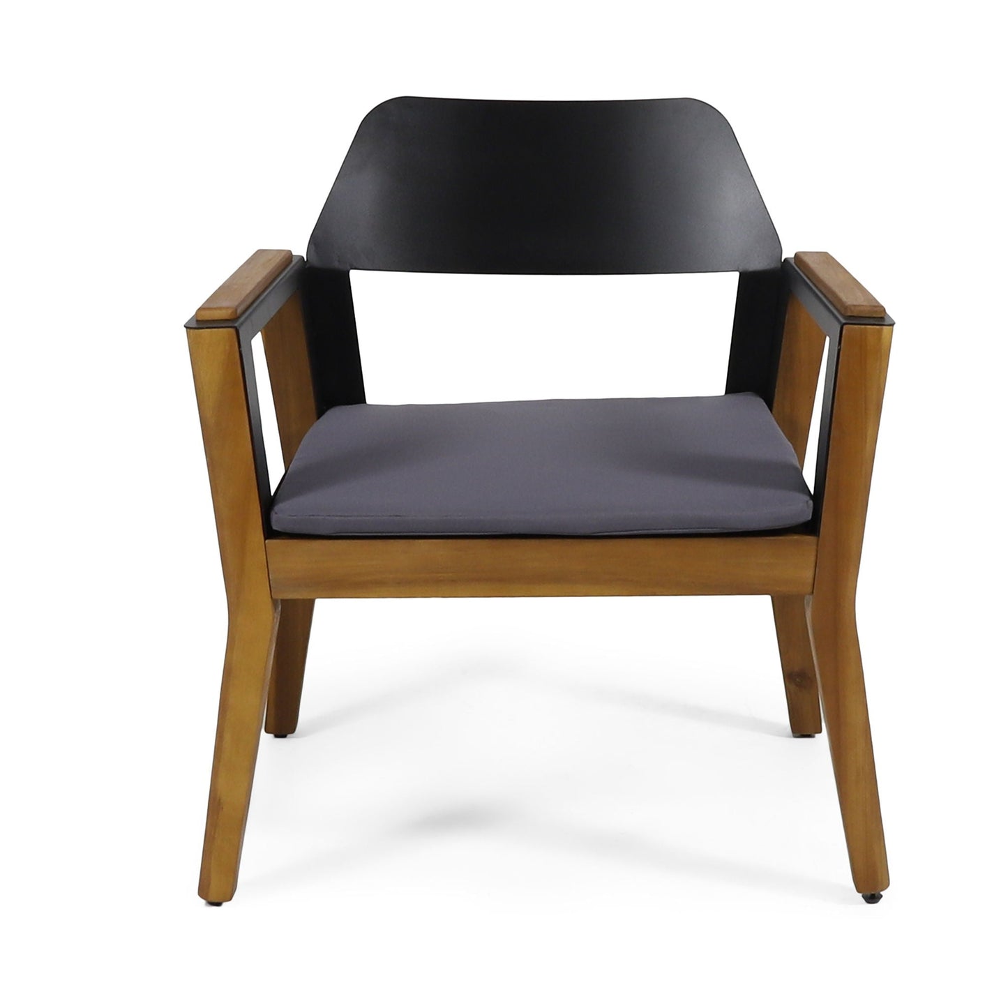 Soho Transitional Style Outdoor Club Chair (Set of 2) with Cushions - Teak