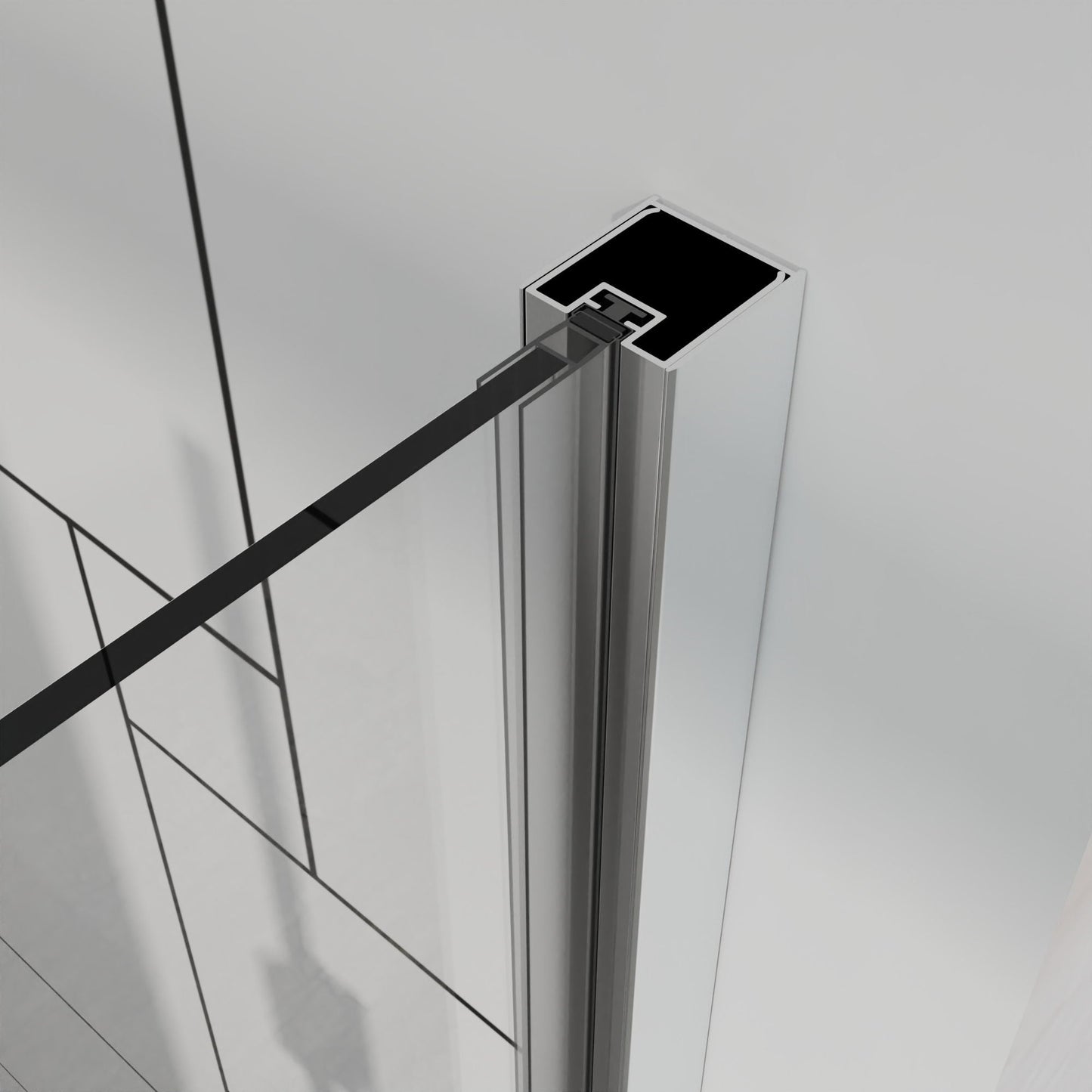 Bifold Frameless Shower Door With Tempered Clear Glass