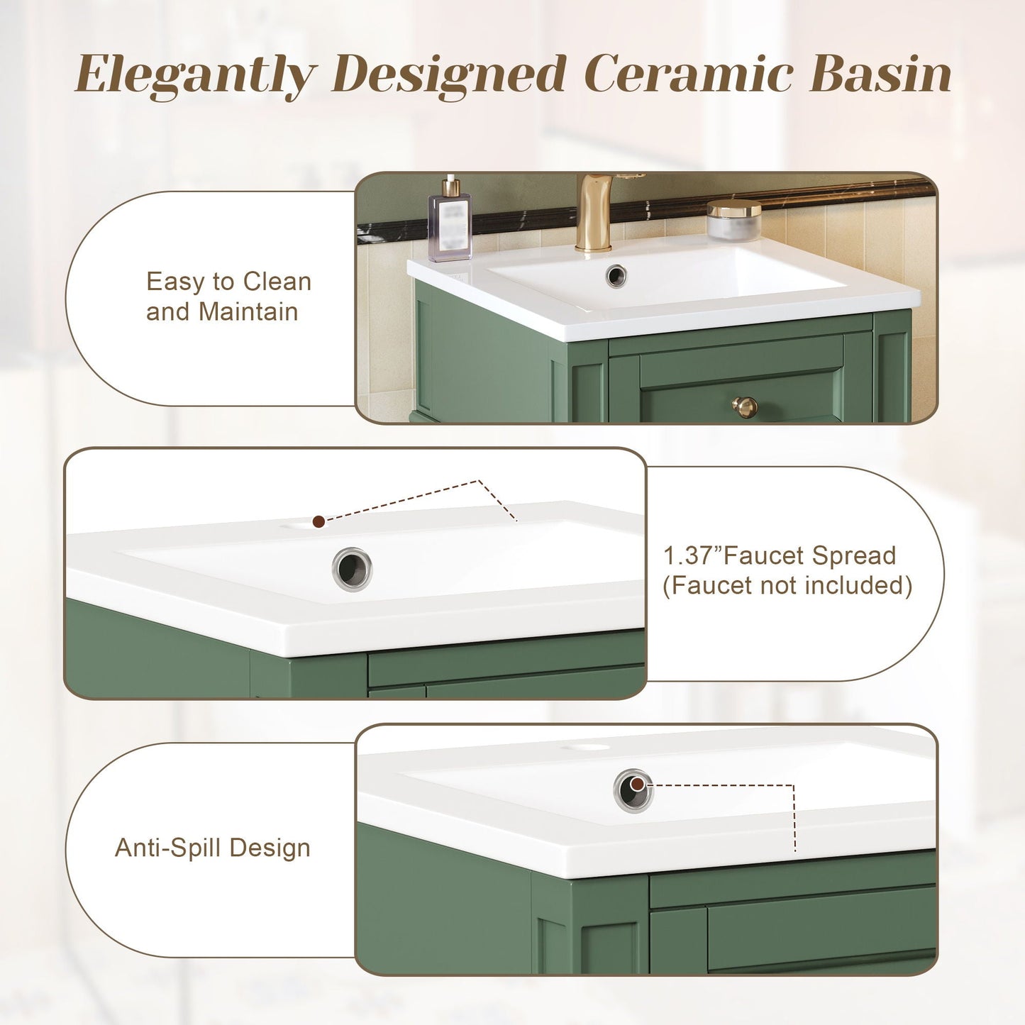 French Style Bathroom Vanity With Sink