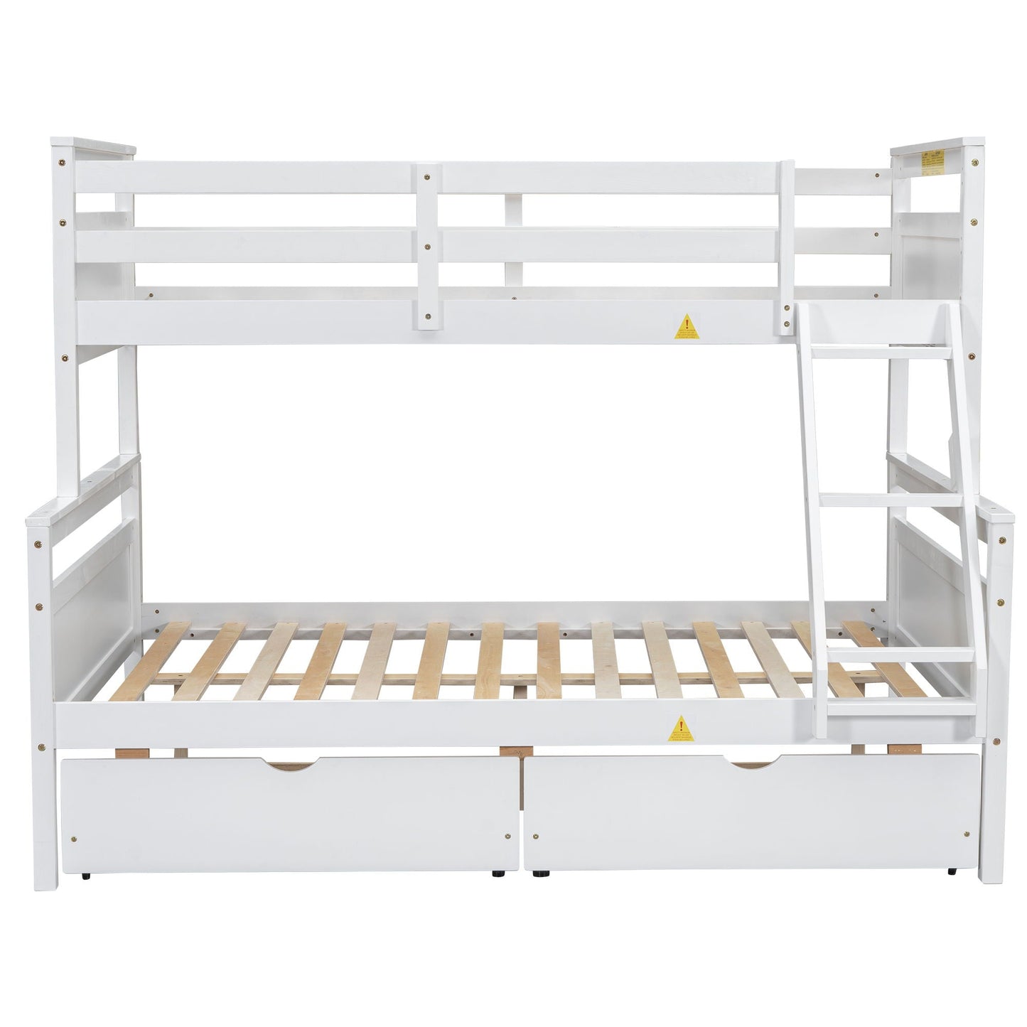 Bunk Bed With Ladder And Safety Guardrail