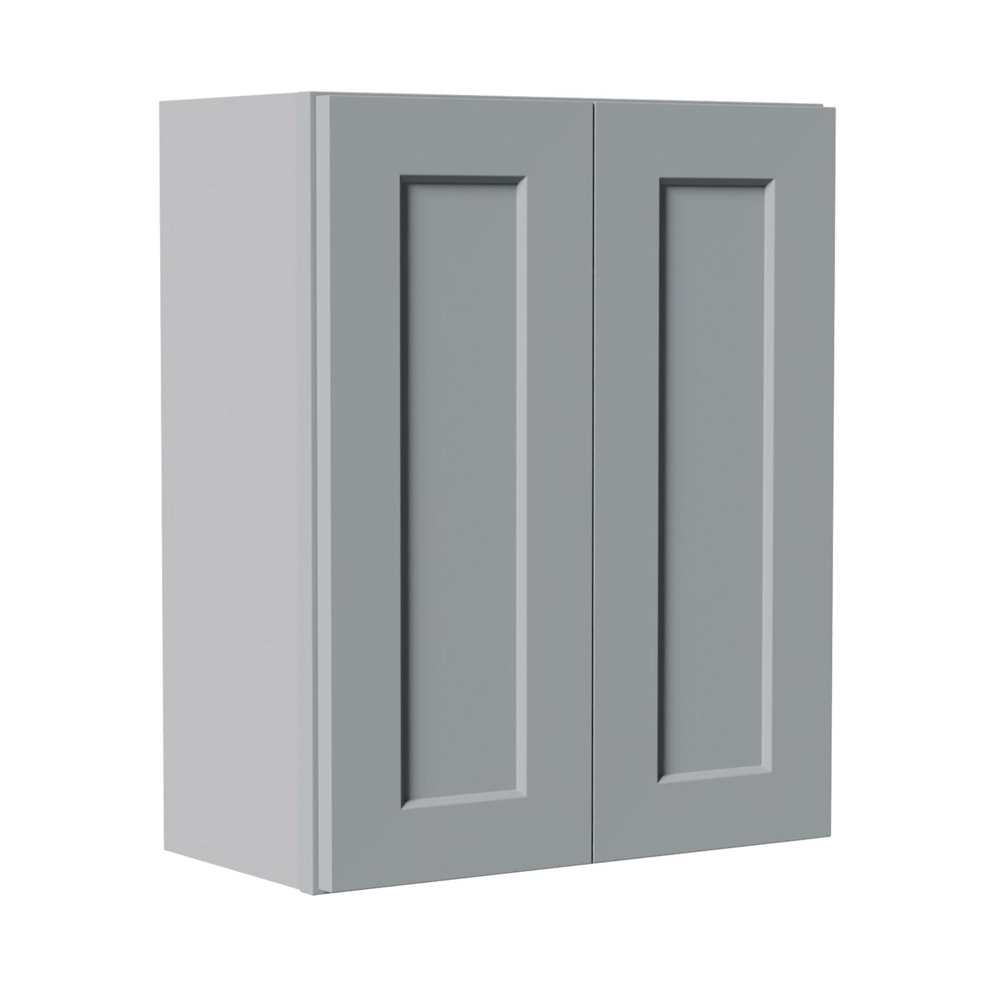 Gray Shaker Solid Wood Wall Cabinet with Soft-Close Doors