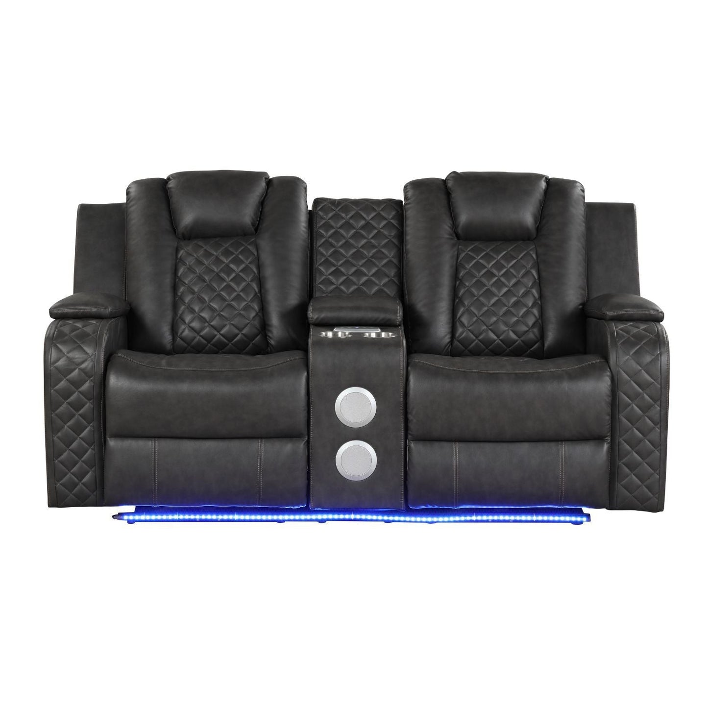 Benz - Power Reclining Loveseat & LED Lighting And Built In USB