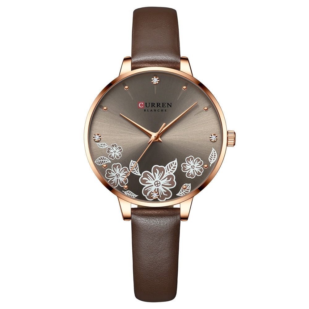 Women's Waterproof Casual Leather Small-Dial Watch