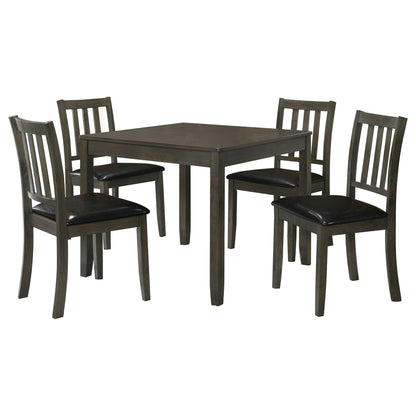 Parkwood 5-piece Square Dining Table Set Charcoal