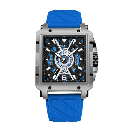 Fashionable Mens Watch With A Large Square Dial