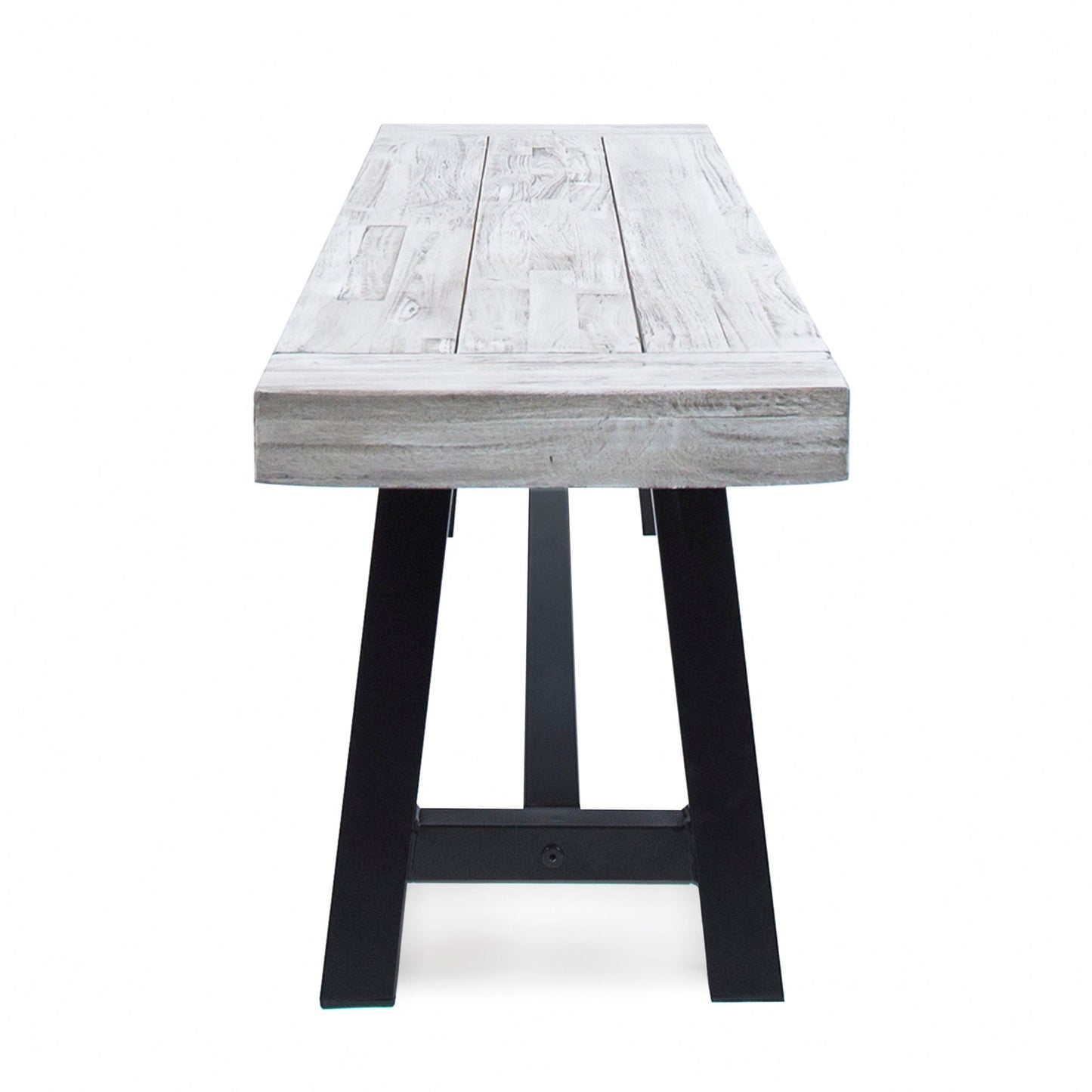 Tranquilizer Outdoor Acacia Wood Bench With Slat Panel Design