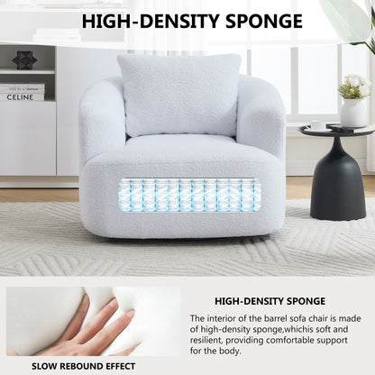 360° Swivel Round Upholstered Comfy Chair