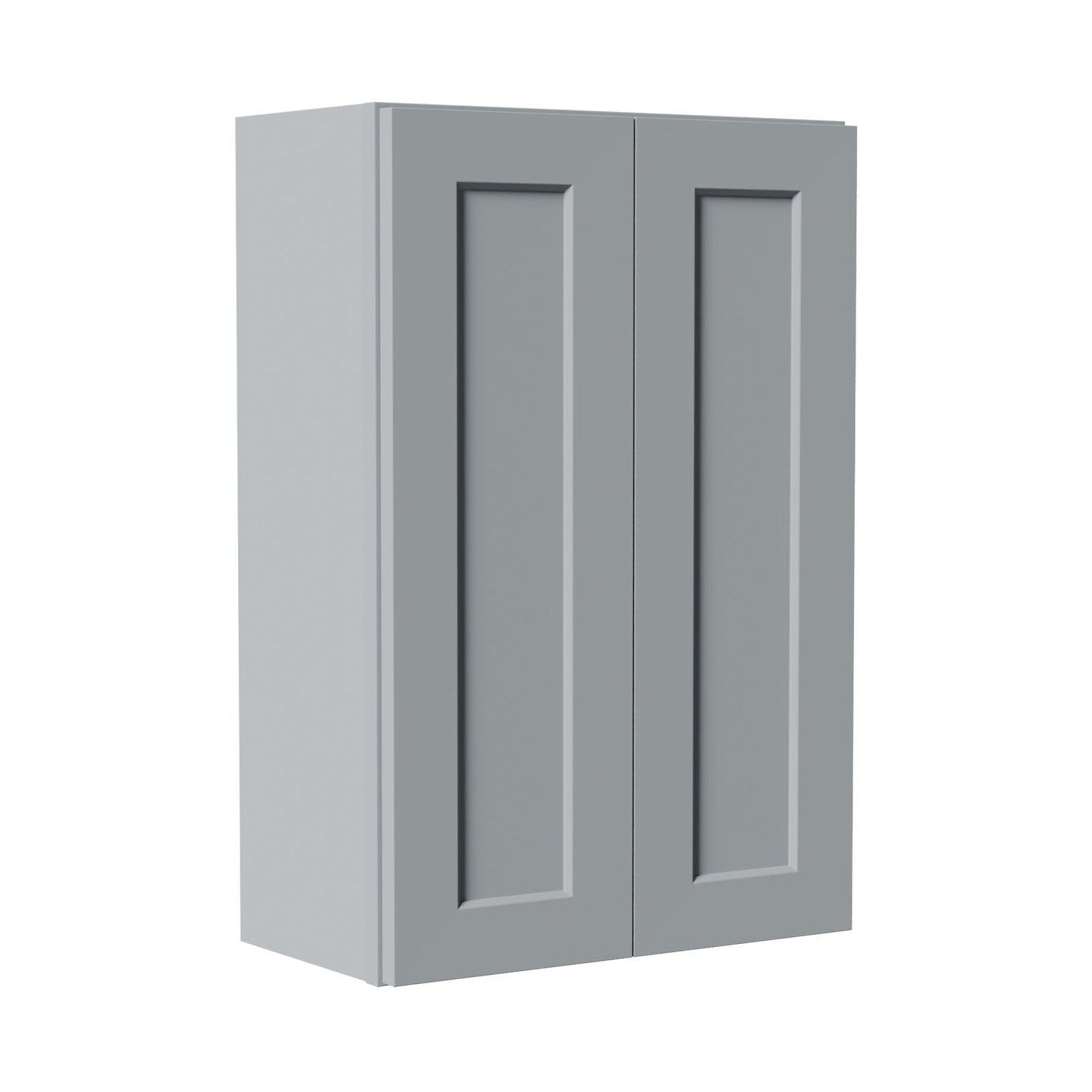 Gray Shaker Solid Wood Wall Cabinet with Soft-Close Doors