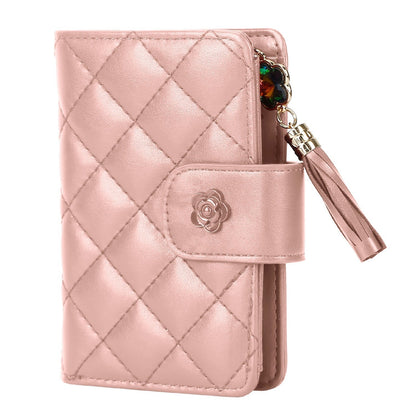 Women Wallet PU Leather Lady Clutch Case Credit Card Holder ID Card Window Coin Purse w/ Tassel For Girls