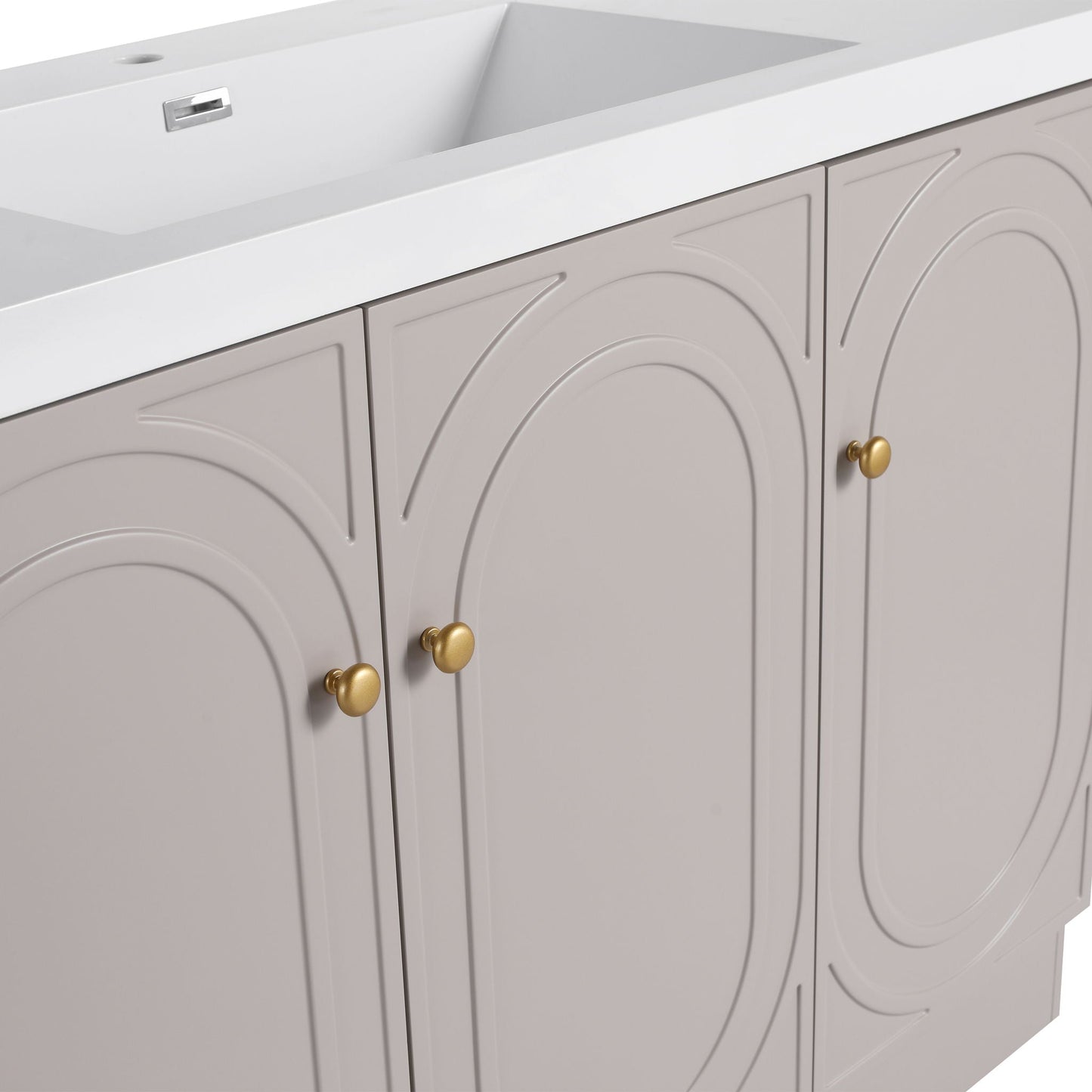 Modern Freestanding Bathroom Vanity With Soft Close Cabinet Doors