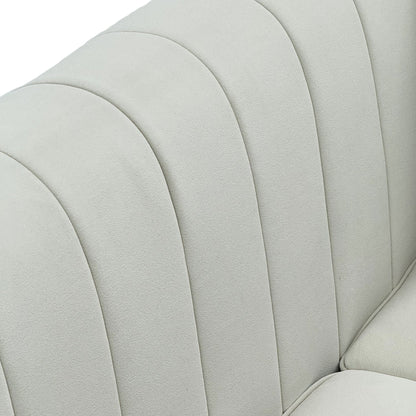 FX-P82B-BE (834-3 Sofa) Velvet 3-Seater Sofa