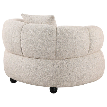 Whitney Contemporary Channel Tufted Woven Fabric Upholstered Accent Chair