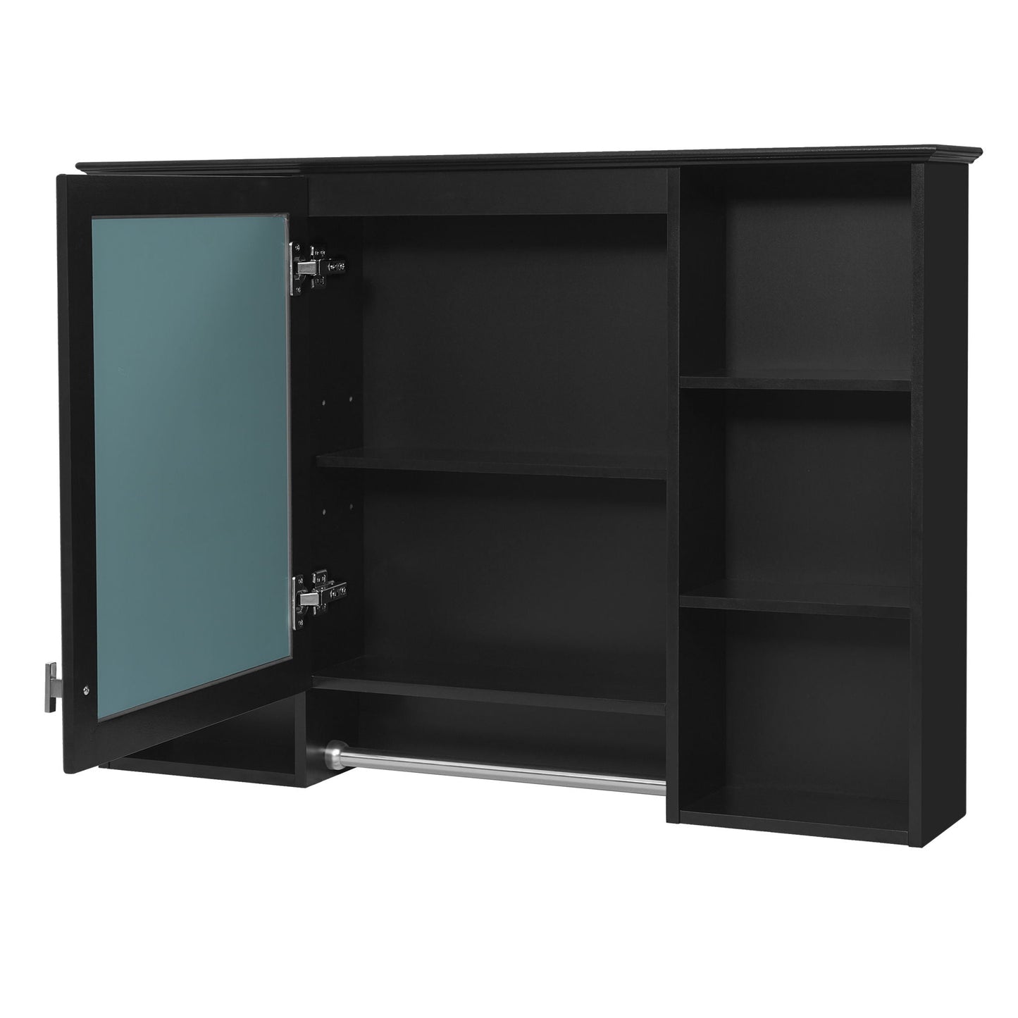 3 In 1 Modern Bathroom Mirror Cabinet With Adjustable Shelf