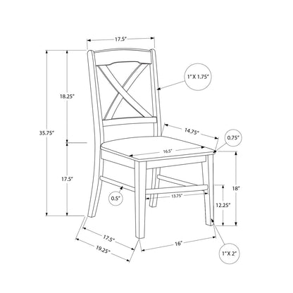 Dining Chair, Side, Dining Room, Transitional (Set of 2)