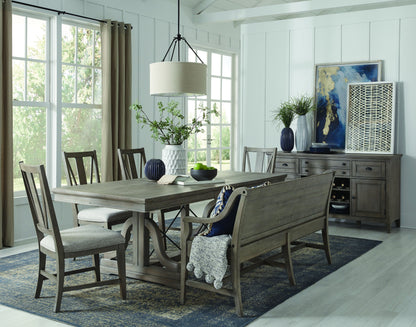 Paxton Place - Dining Side Chair With Upholstered Seat (Set of 2) - Dovetail Gray