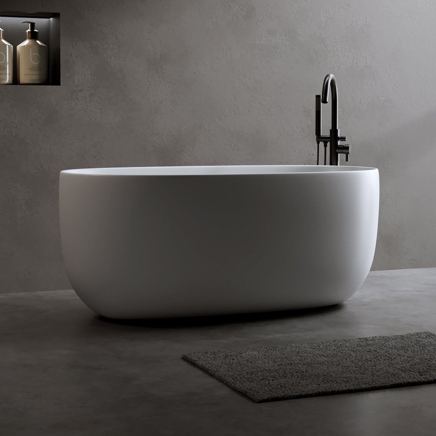 47'' Independent Solid Surface Resin Stone Bathtub