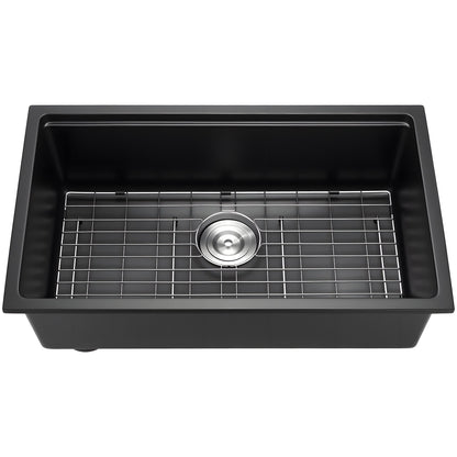 30 Inch Granite Kitchen Sink Undermount Single Bowl Drop-In Basin for RV Bar