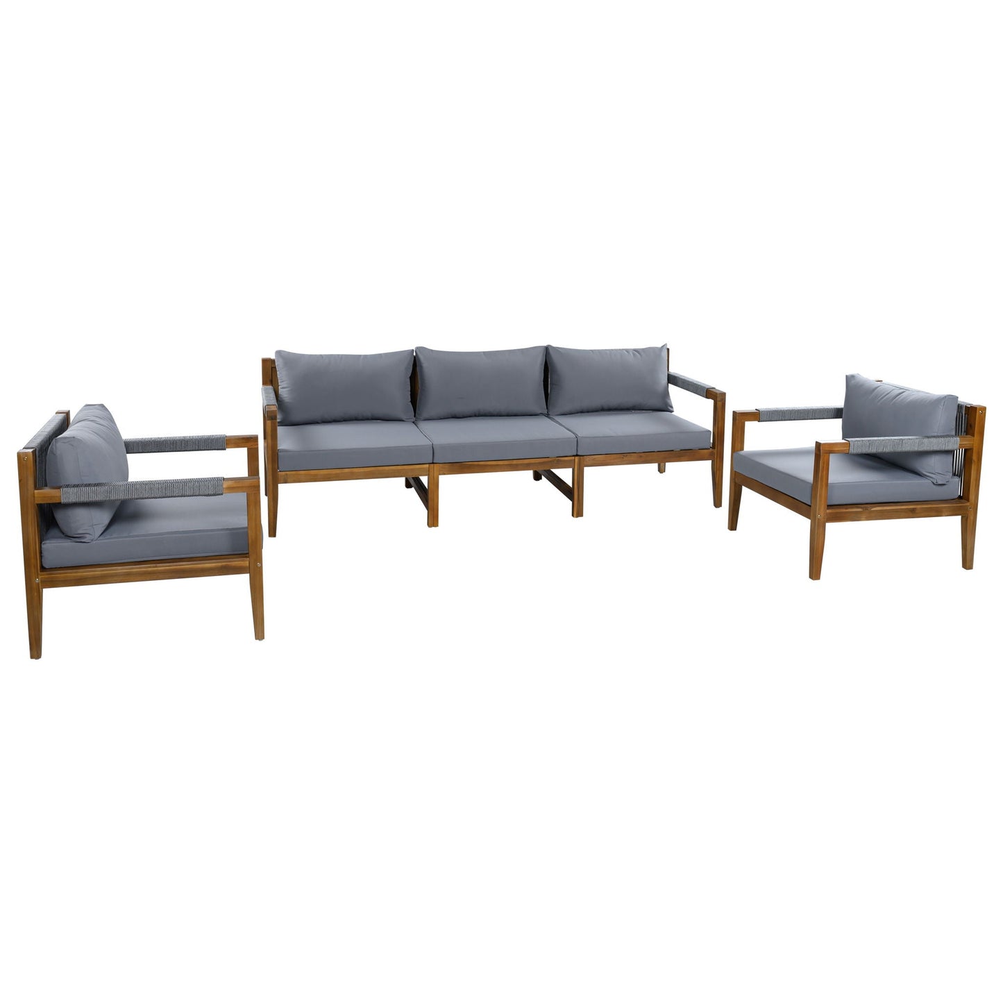 3 Piece Outdoor Sectional Sofa Set