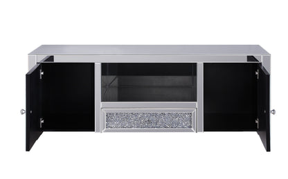 Noralie Mirrored & Faux Diamonds TV Stand (Assembled)