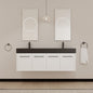 60 Inch Wall-Mounted Bathroom Vanity with Sink